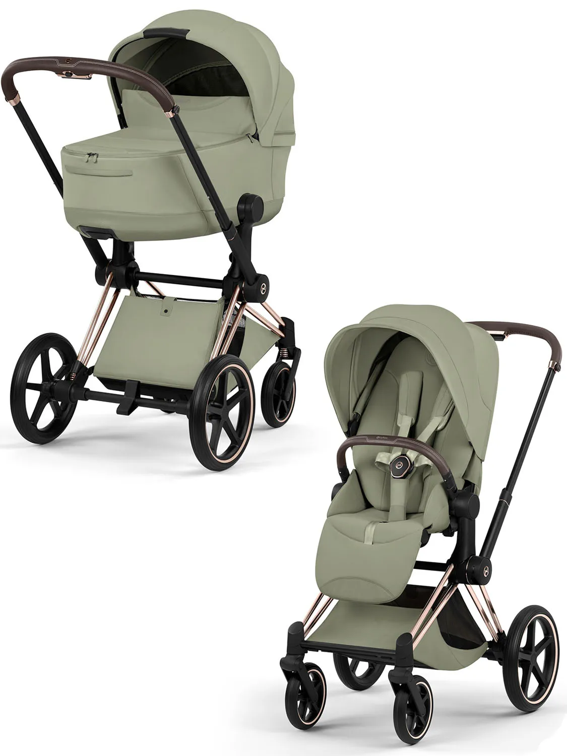 Коляска 2 в 1 Cybex Priam (5) Style шасси Rosegold