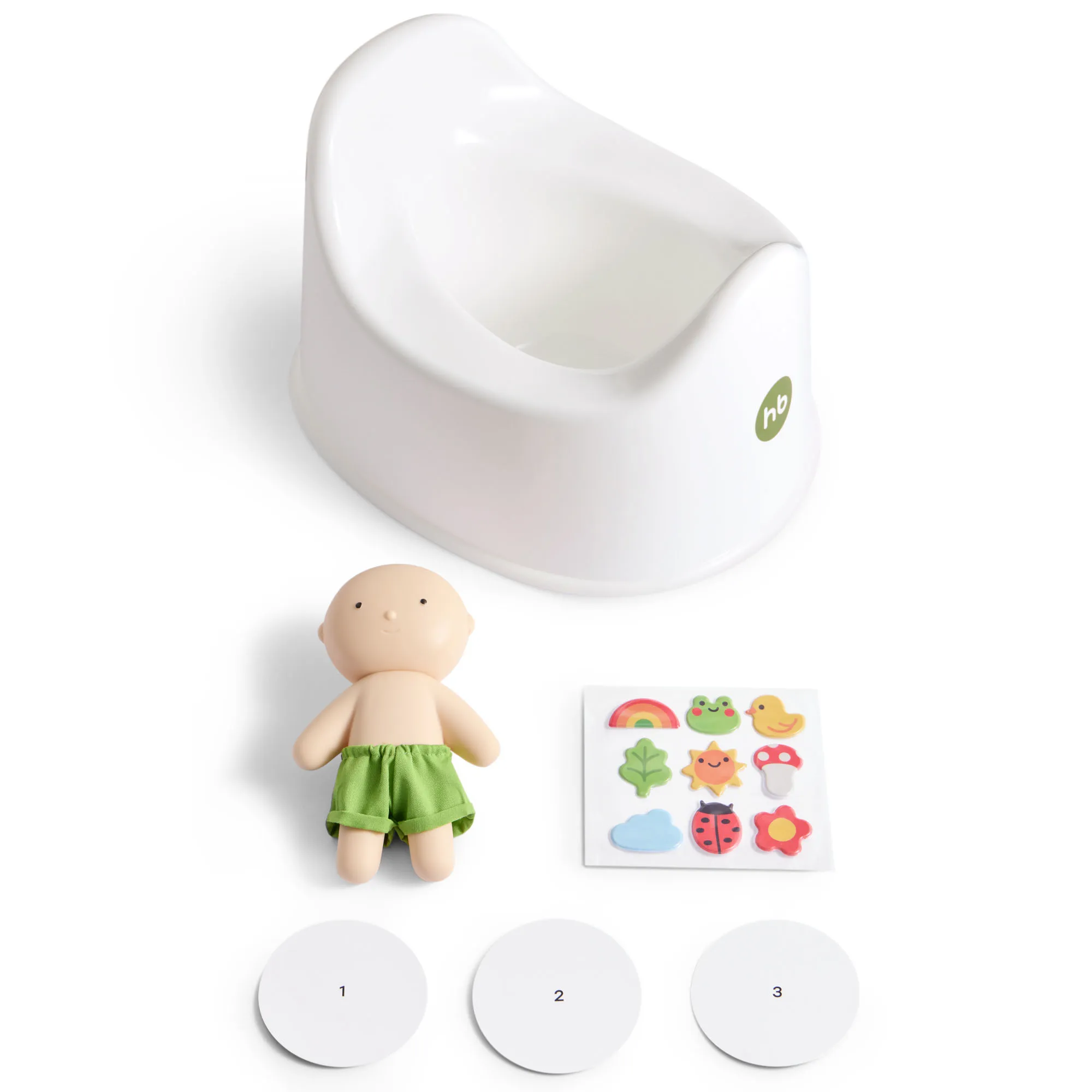 Набор детский Happy Baby PIPI-KAKA SET «ПИПИ-КАКА СЕТ» white 34033