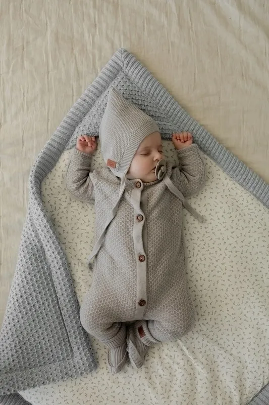 Комбинезон детский LoomKnits Светло-серый хлопок