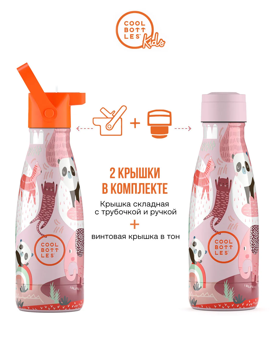 Термос–термобутылка Cool Bottles Kids серия Animals Panda Gang 260 мл CBBK26PG