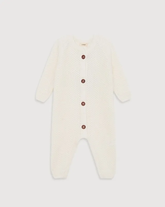 Комбинезон детский LoomKnits Кремовый хлопок