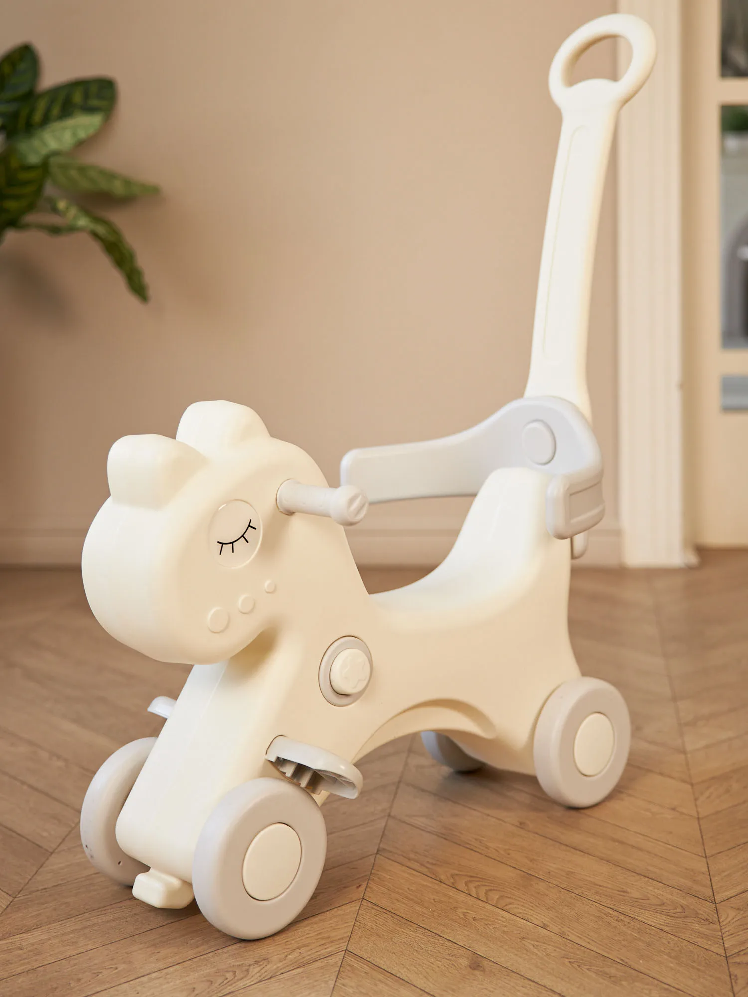 Лошадка-качалка-беговел UNIX Kids (с ручкой)