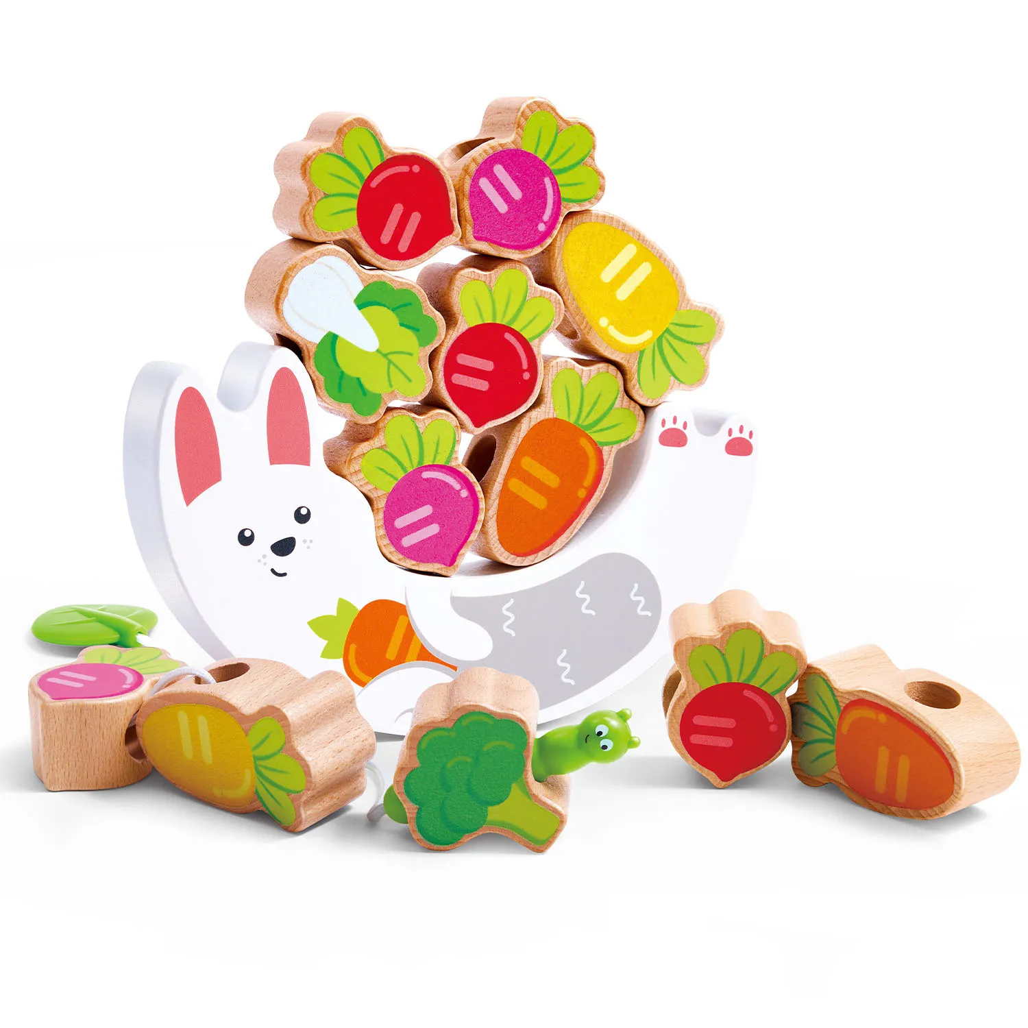 Игрушка HAPE шнуровка, балансир «Малышам» Собираем урожай с Зайкой  E0526_HP