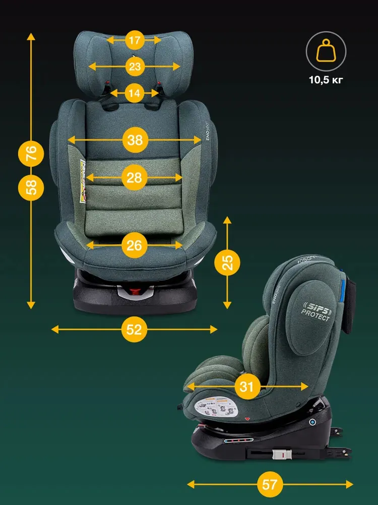 Автокресло 0+/1/2/3 Osann ENO 360°