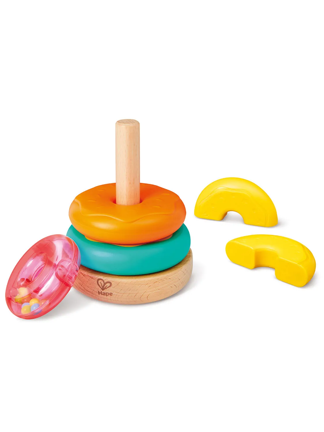 Игрушка развивающая HAPE «Пирамидка» Башня пончиков E0532_HP