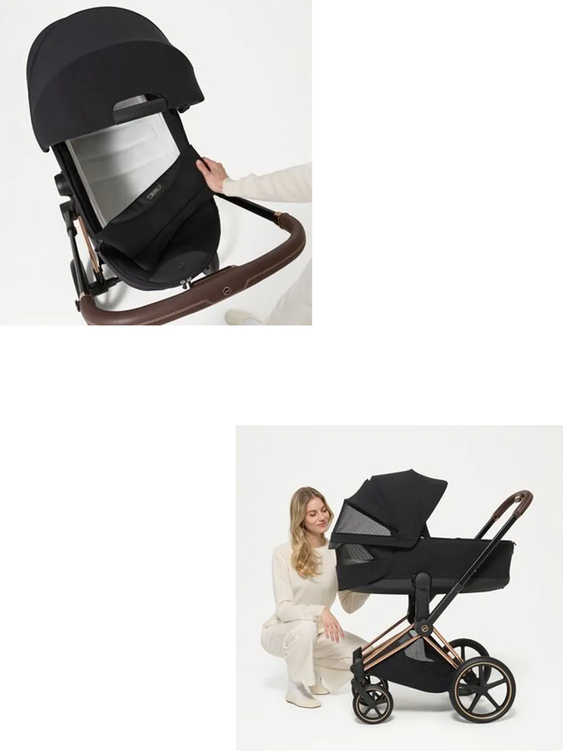 Коляска 2 в 1 Cybex Priam 5 Style шасси Rosegold