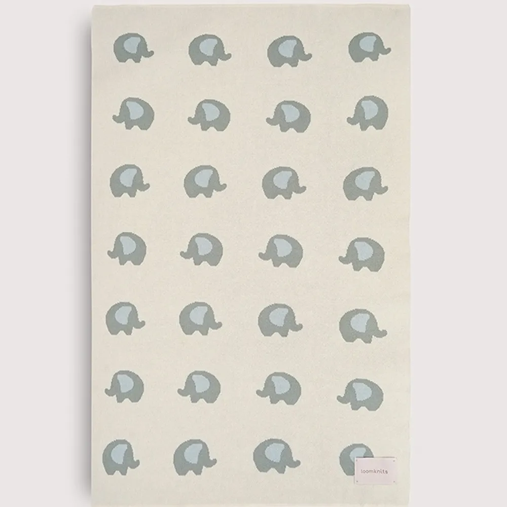 Плед детский LoomKnits Слоники Мультиколор 80х120 см