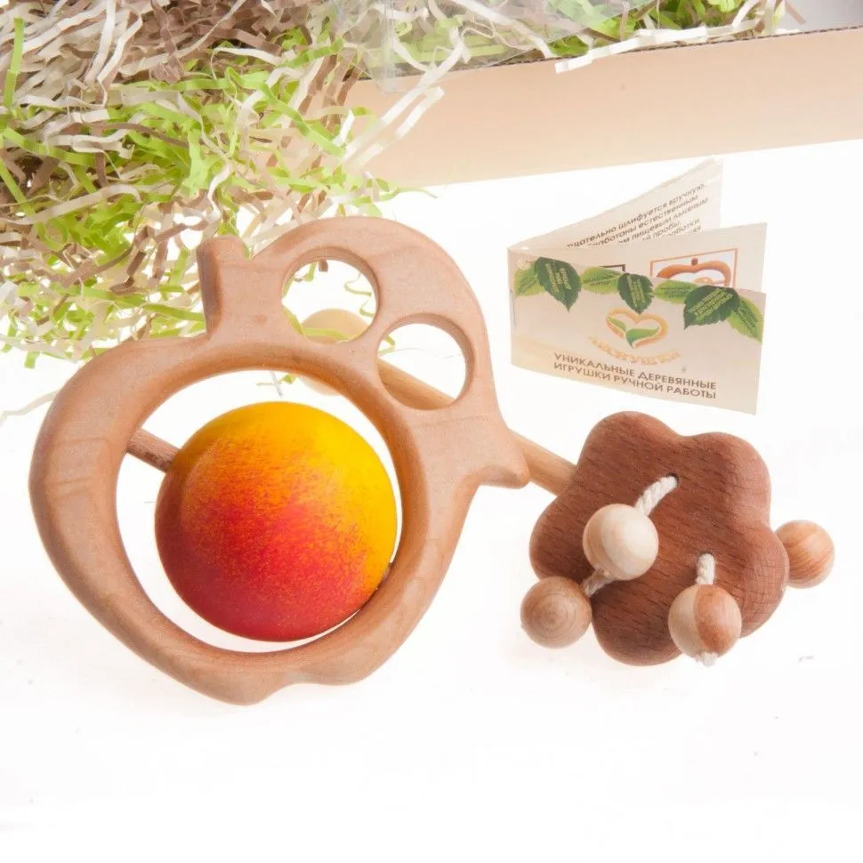 Подарочный набор погремушек «Леснушки» Яблочко от Яблоньки