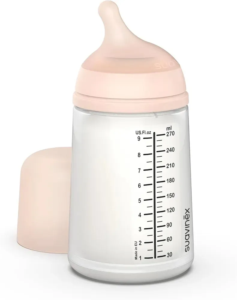 Бутылочка пластиковая Suavinex 270 мл, с соской из сверхмягкого силикона, средний поток 304592