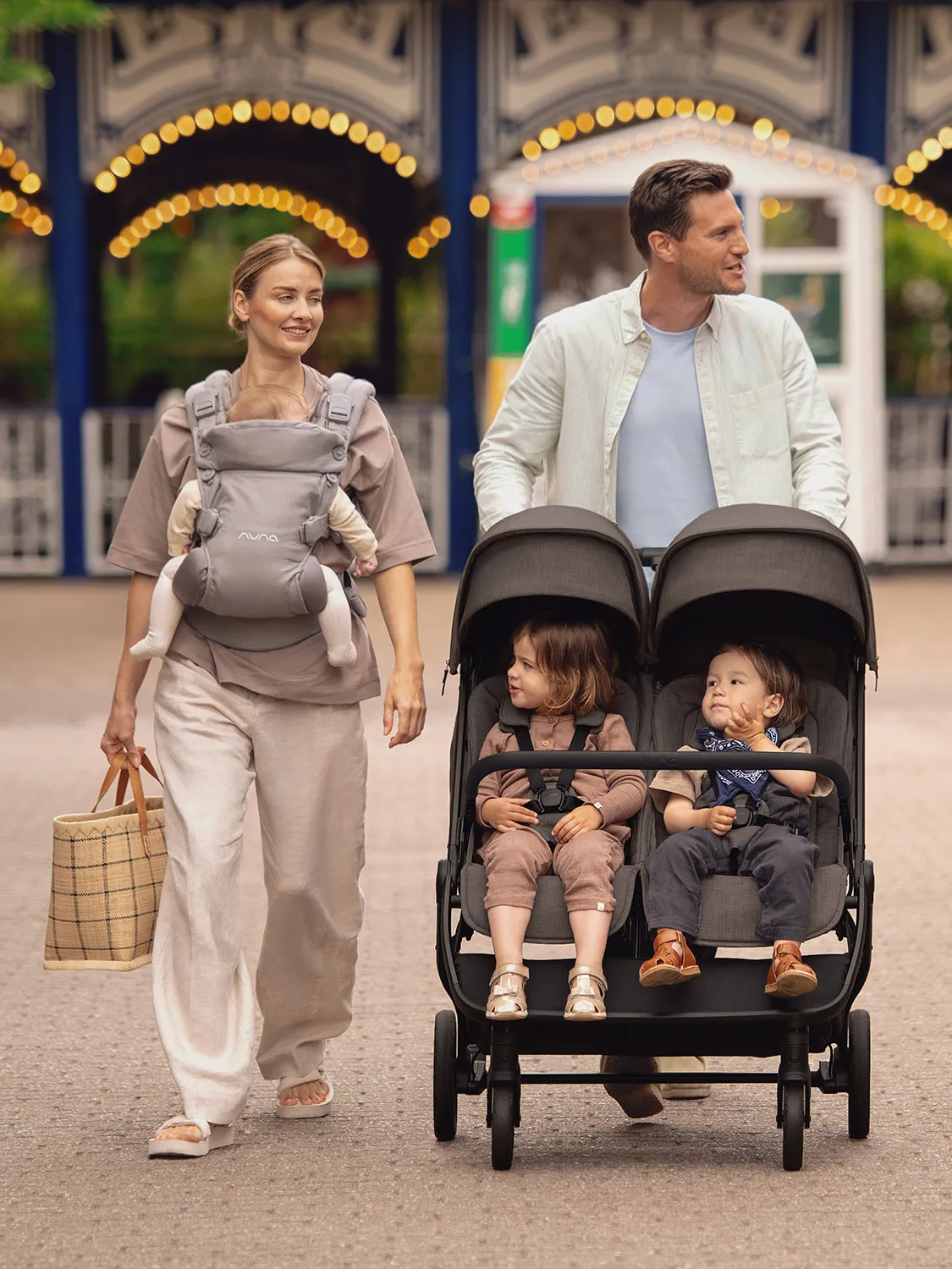 Коляска прогулочная для двойни Nuna TRVL DUBL