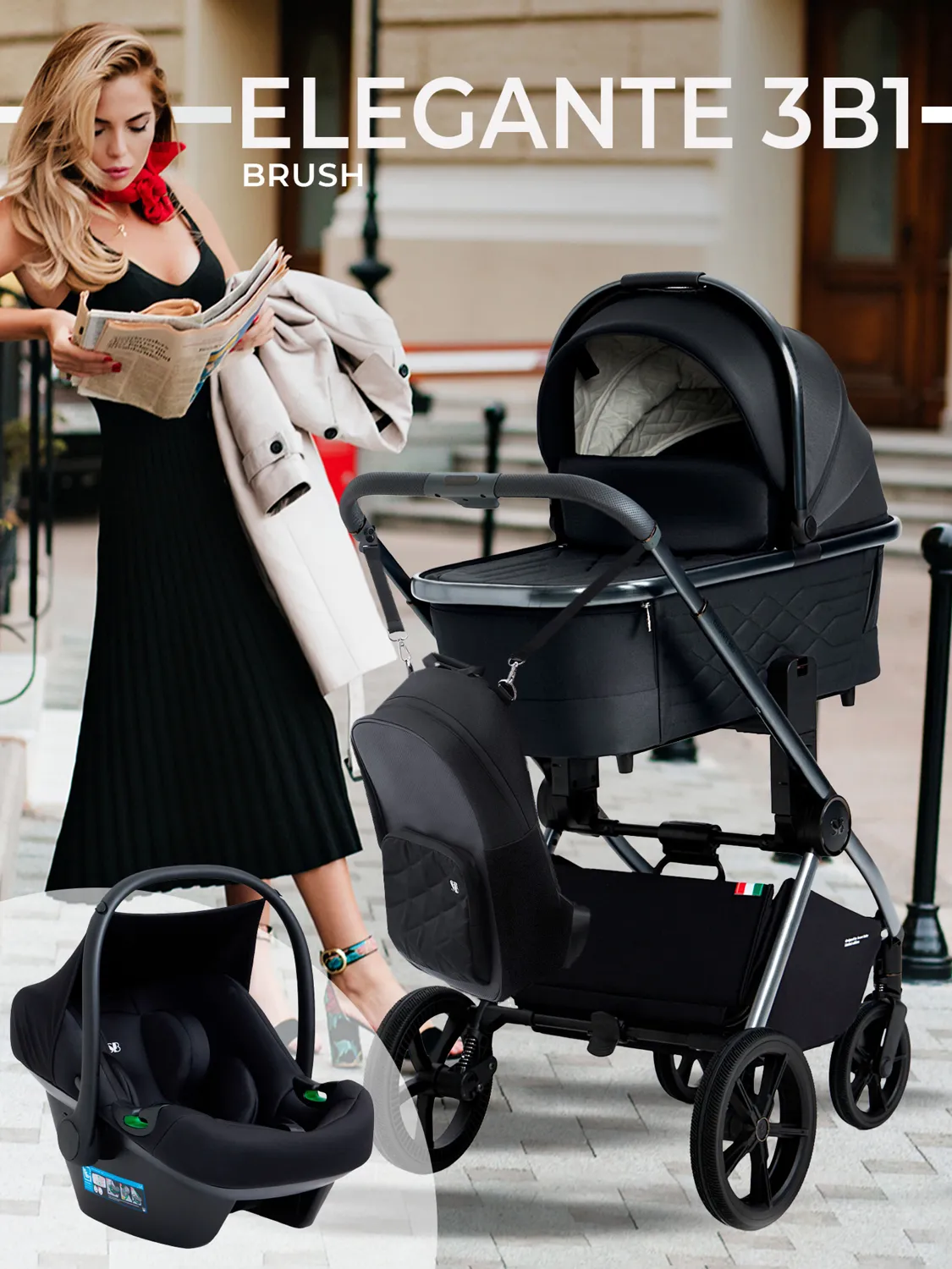 Коляска 3 в 1 Sweet Baby Elegante BRD