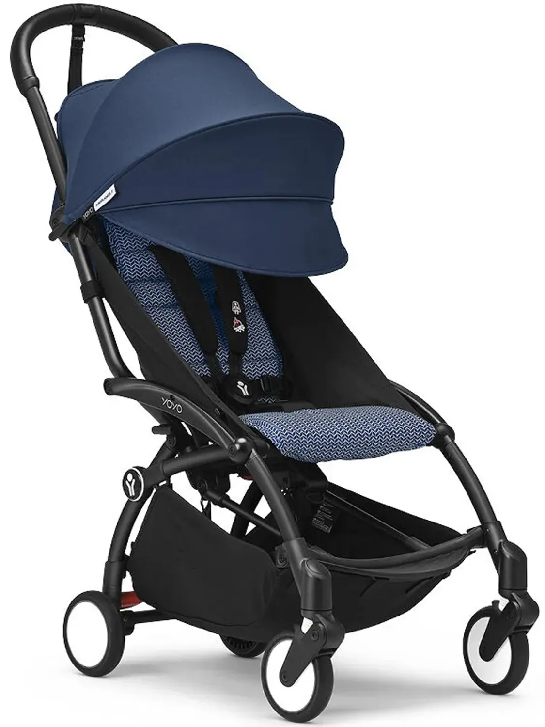 Коляска 2 в 1 STOKKE YOYO3 Эйр Франс синий, рама черная, люлька мягкая. Изображение 9
