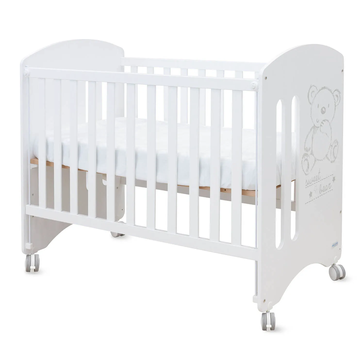 Приставная кроватка 120x60 Micuna Sweet Bear Basic + Матрас полиуретановый СН-620