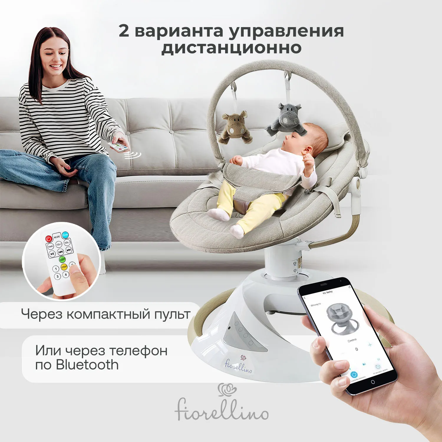 Промонабор Fiorellino: Люлька приставная и качели