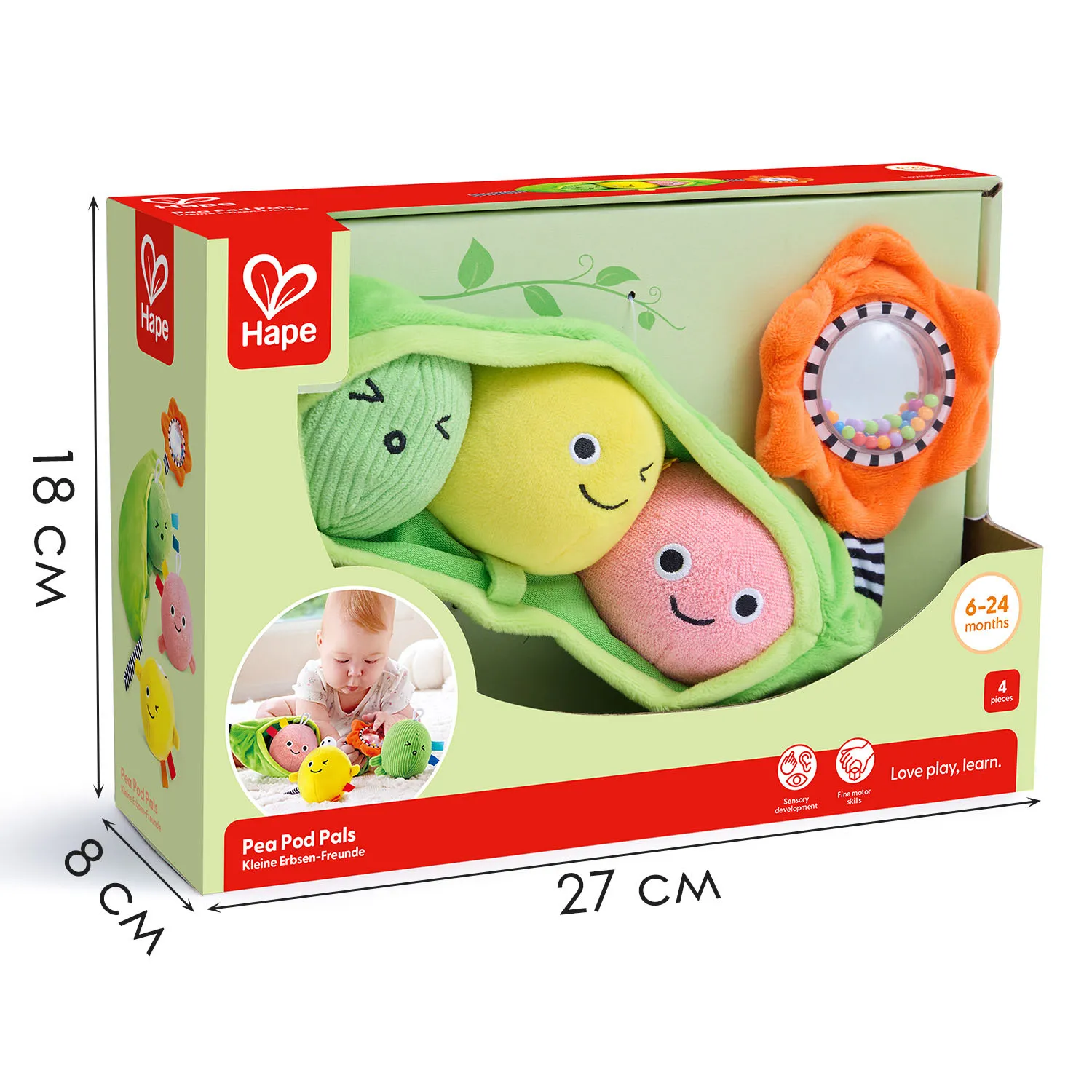 Игрушка подвесная HAPE «Соня» Подвесные друзья-горошины E0135_HP