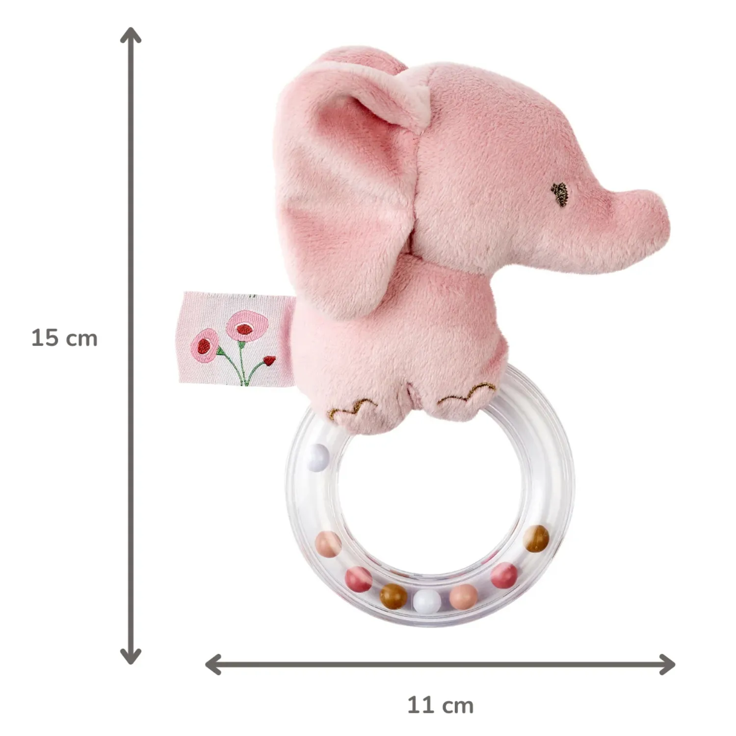 Игрушка мягкая Nattou Rattle FANFAN Слоник pink 759229