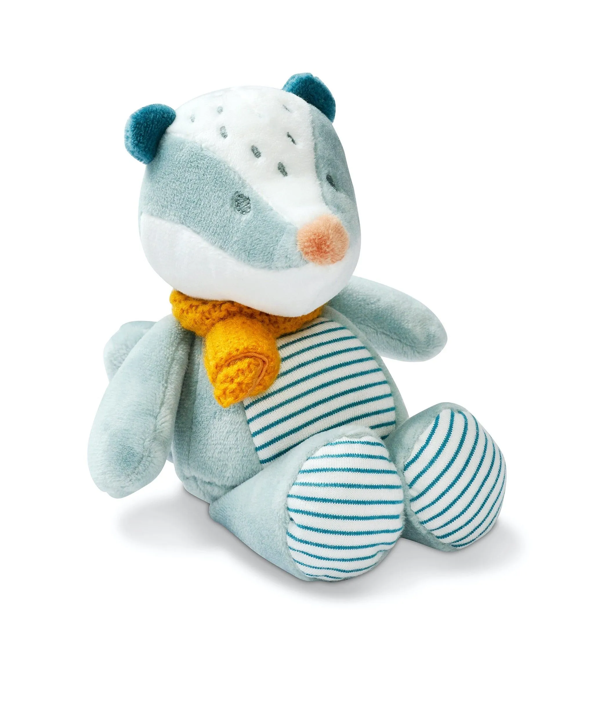 Игрушка мягкая Nattou Rattle MINI FELIX & LEO Барсук 595025