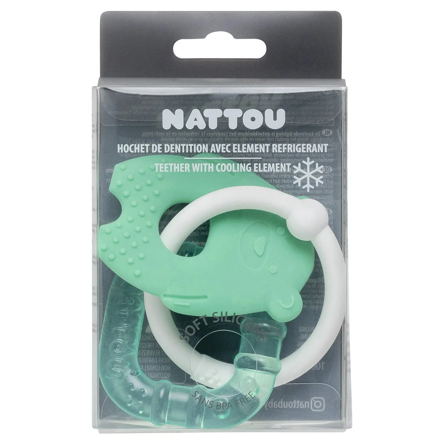 Прорезыватель Nattou Lapidou силиконовый охлаждающий