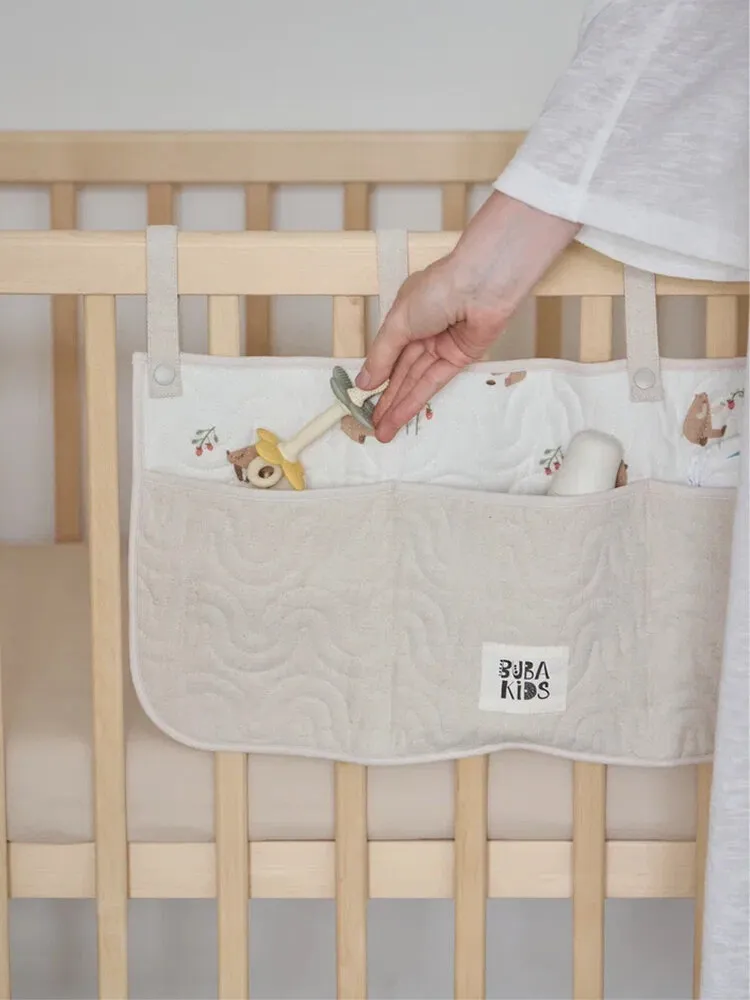 Органайзер для кроватки BUBA KIDS Мишкины лакомства/Натуральный BKORG02-01. Изображение 5