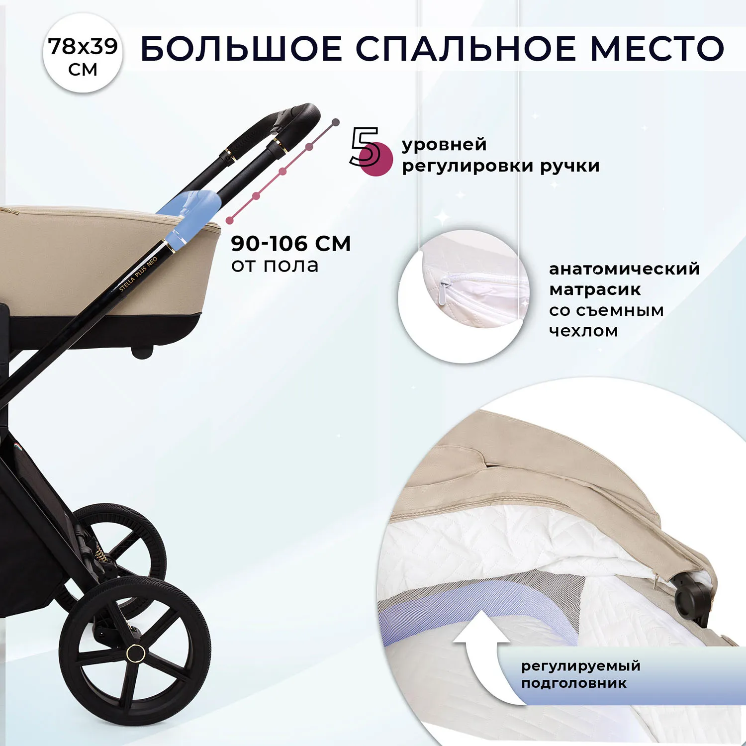 Коляска 3 в 1 Sweet Baby Stella Plus Neo