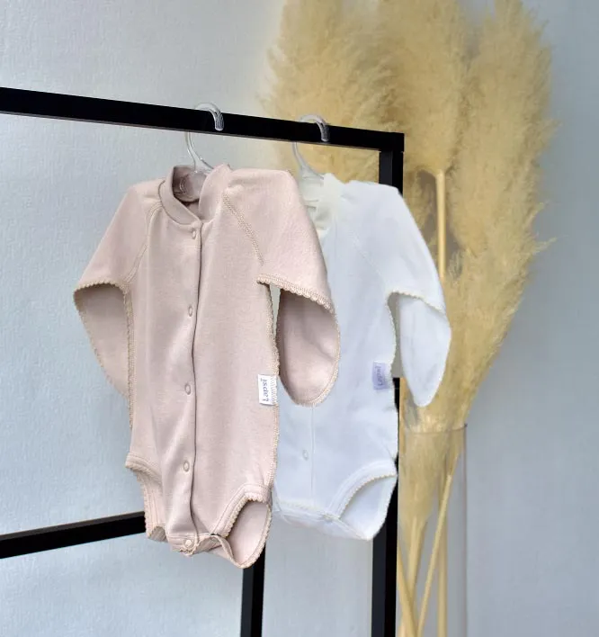 Комплект Lapsi № 2.4 боди 2 шт, цвет молочный/бежевый