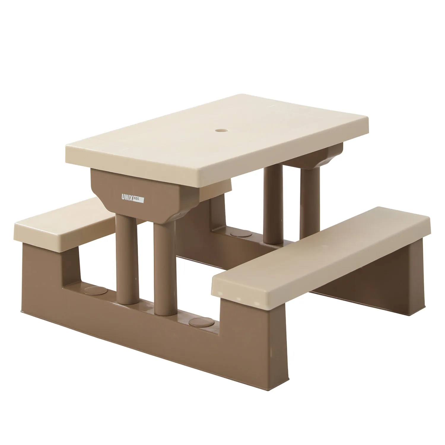 Стол садовый с зонтом UNIX Kids Garden 70x90 см Camel PTGARDTB67CL