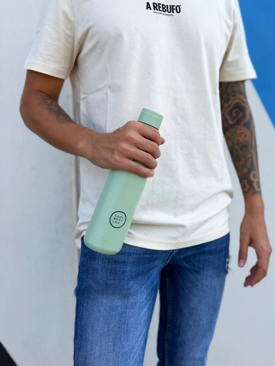 Термос-термобутылка Cool Bottles Soft Зеленый (Sage) 500мл CB500SOS. Изображение 6