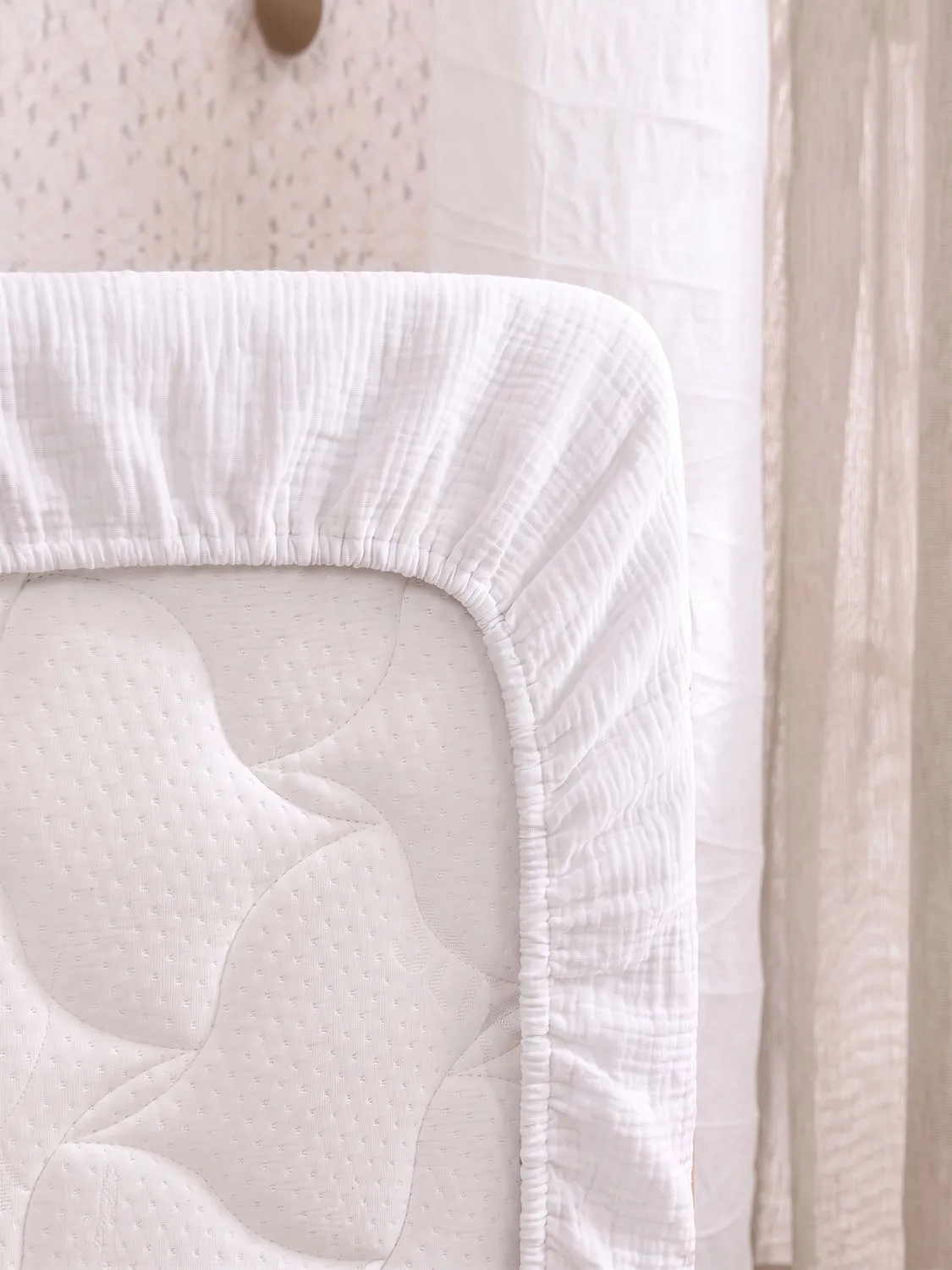 Комплект простыней на резинке PERINA для колыбели CoZee Muslin 81х51 см 2 шт Гуси/Белый ПРCZ-M.1.03х2.8. Изображение 3