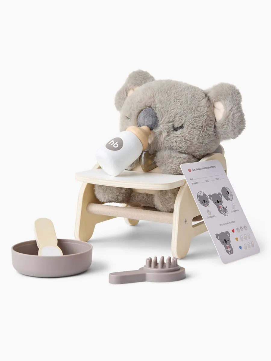 Игрушка интерактивная Happy Baby коала KOALLY «КОАЛИ» серый (warm grey) 332017. Изображение 1