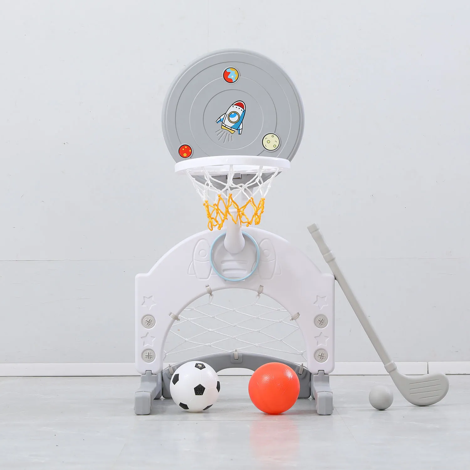 Стойка баскетбольная UNIX Kids Space Grey PPBSGRY