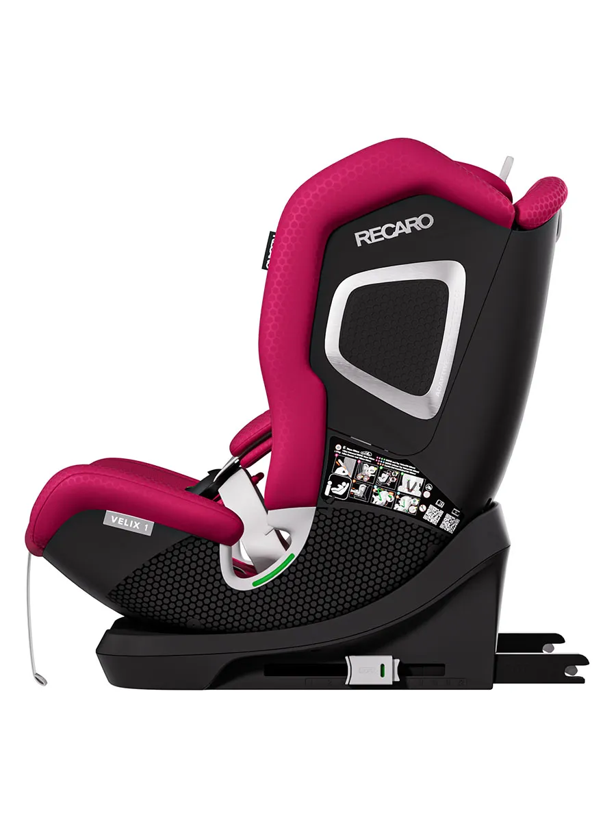 Автокресло 1/2/3 RECARO Velix 1, розовый (wow pink), от 15 месяцев до 12 лет, 9-36 кг, isofix. Изображение 8
