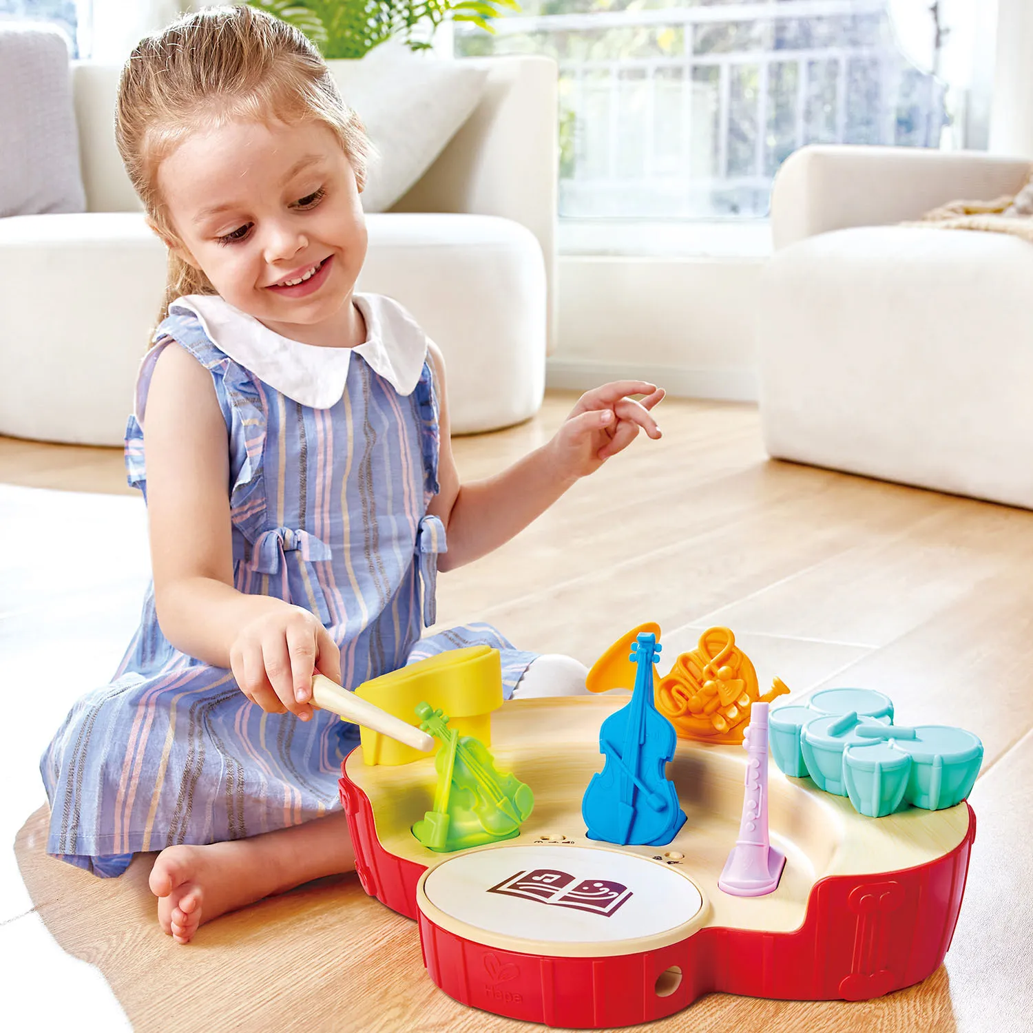 Набор игровой HAPE «Мини-оркестр» Маленький дирижер, интерактивная игрушка свет, звук E0642_HP