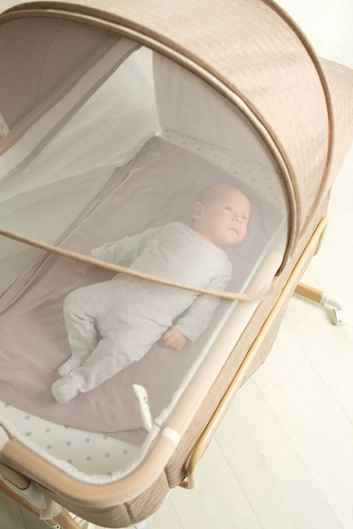 Люлька-колыбель 4 в 1 приставная Fiorellino beige