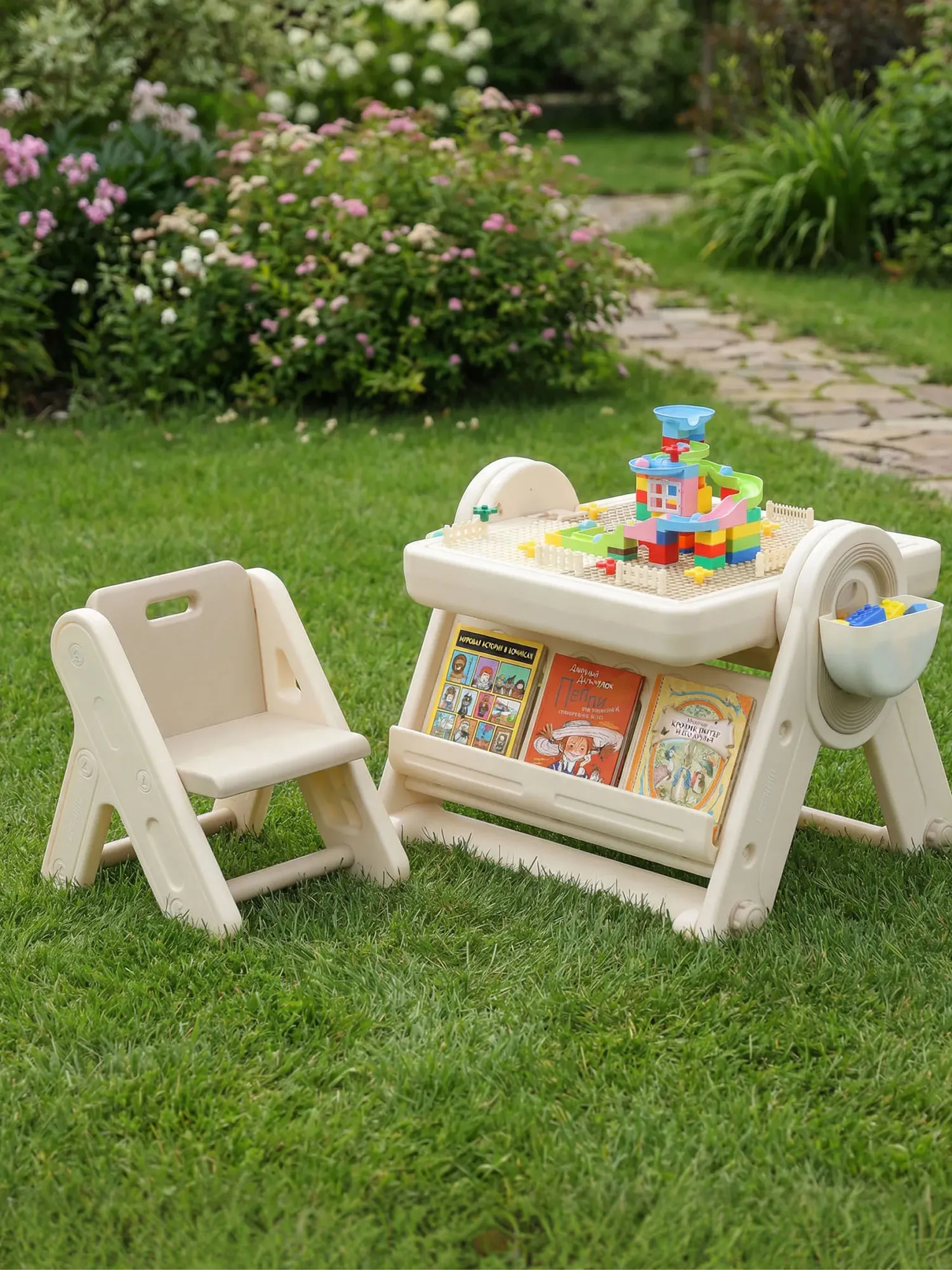 Стол со стульчиком 4 в 1 детский развивающий UNIX Kids Lego