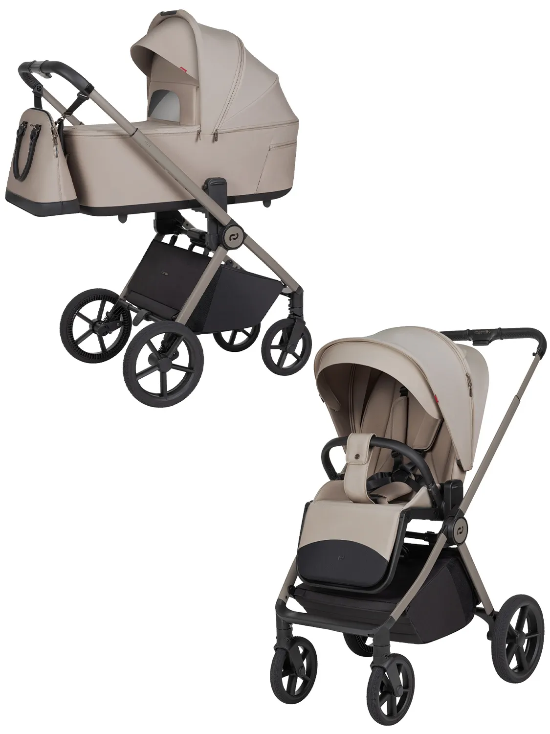 Коляска 2 в 1 CARRELLO Ultra F CRL-6557, бежевый (intense beige). Изображение 1