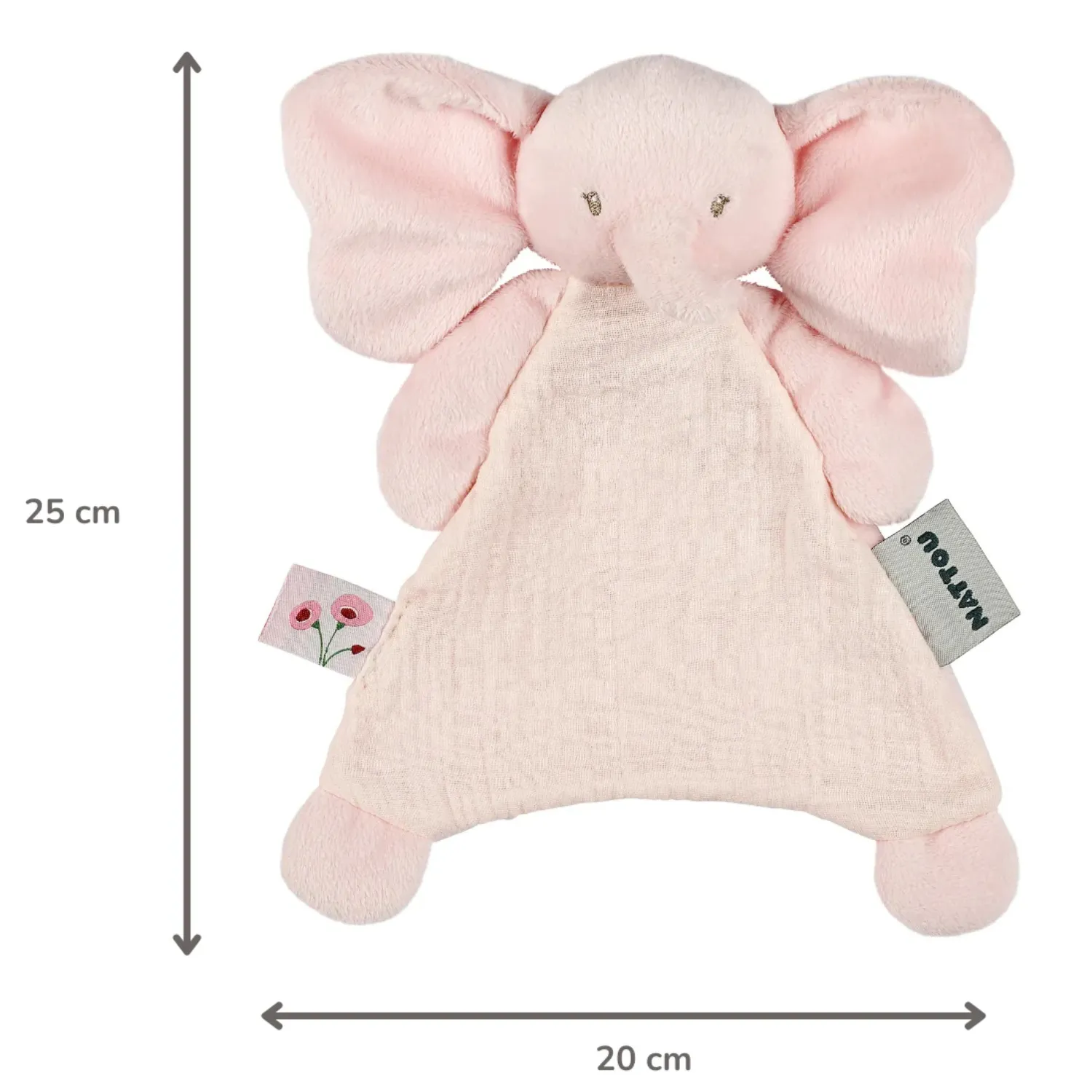 Игрушка мягкая Nattou Doudou малая FANFAN Слонёнок pink 759076