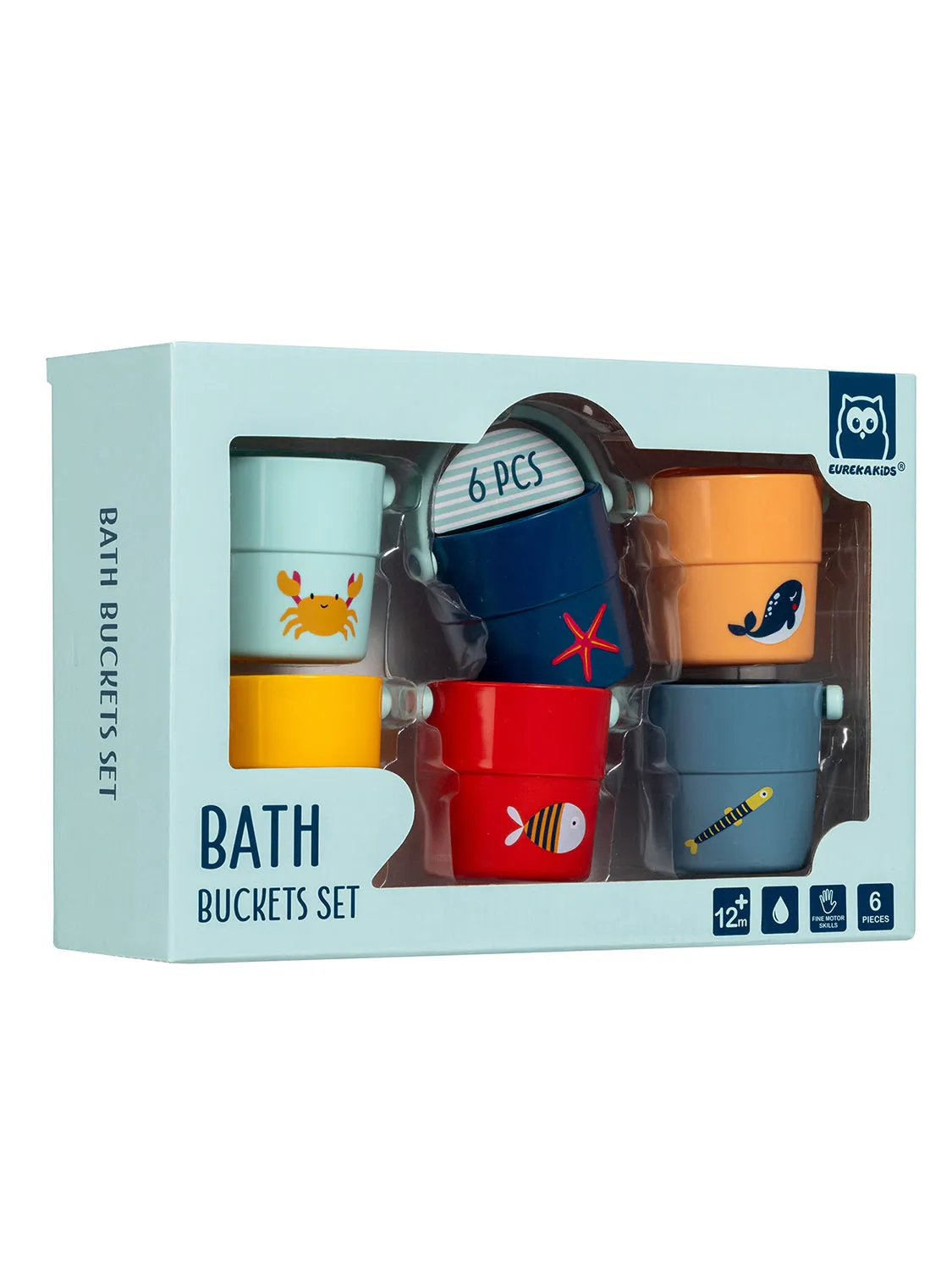 Игрушка для купания Eurekakids "Веселые ведра"