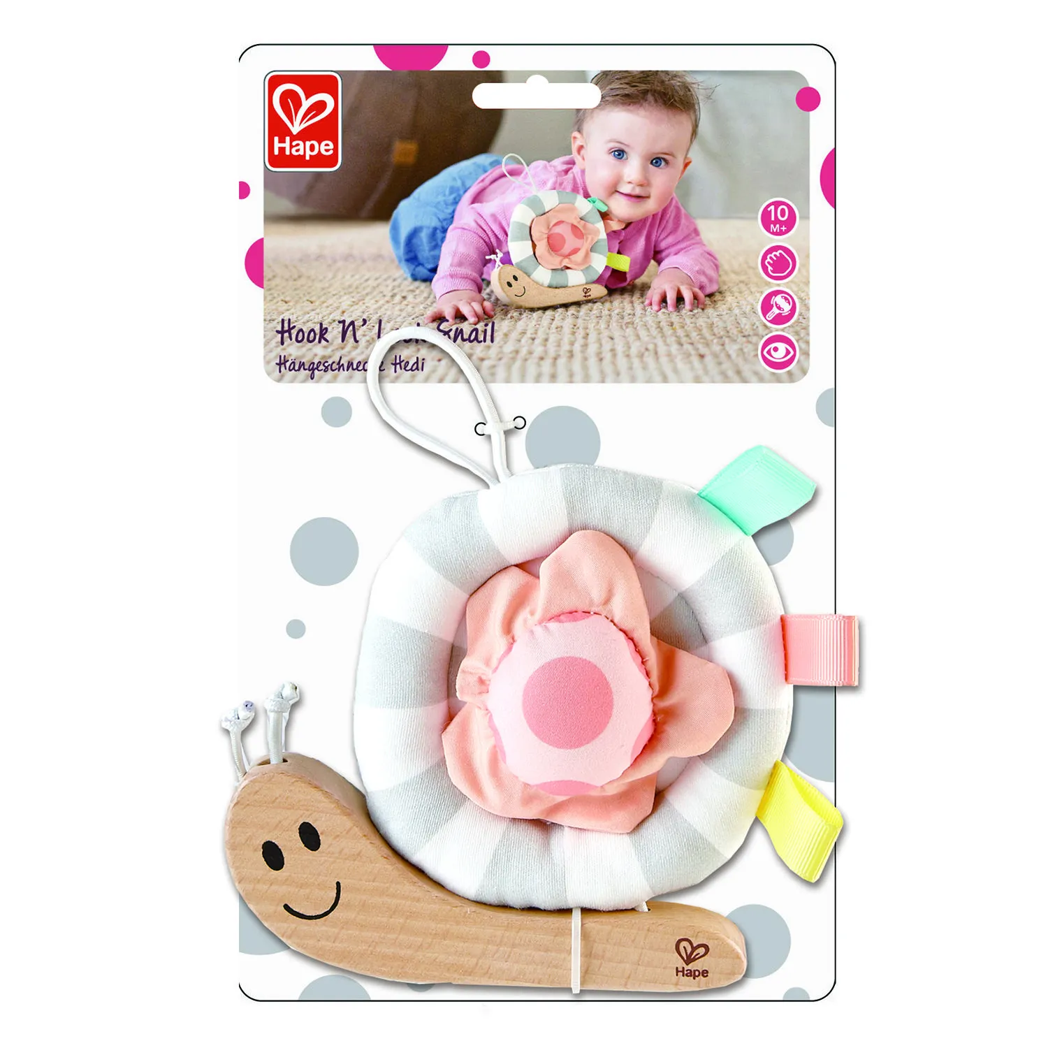 Игрушка подвесная для новорожденных Hape «Улитка Соня»
