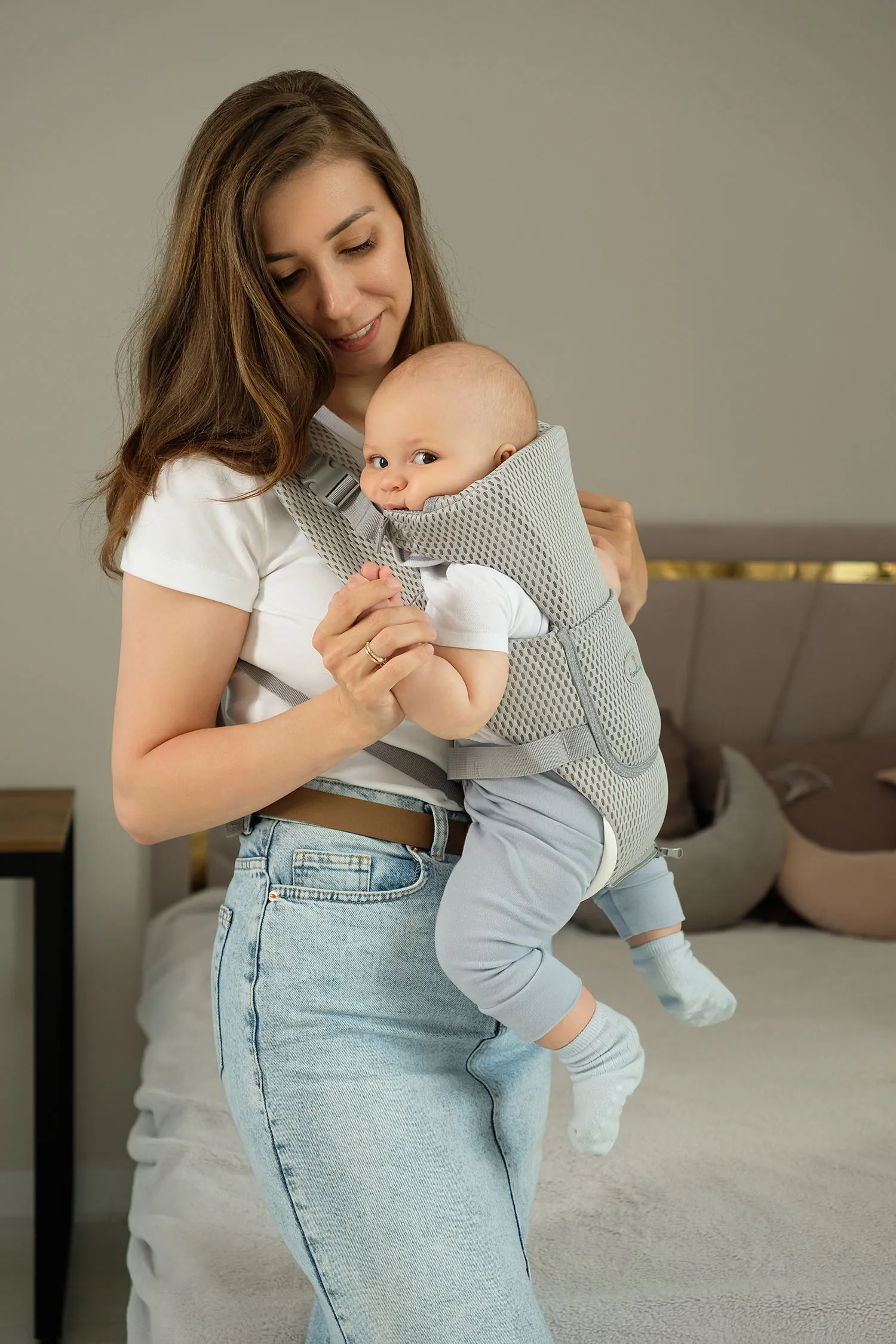 Рюкзак переноска Fiorellino dark grey mesh MD2003