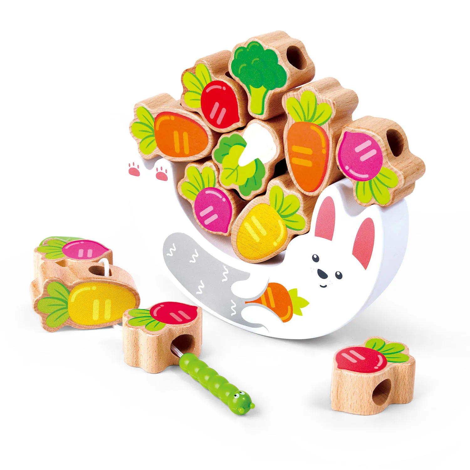 Игрушка HAPE шнуровка, балансир «Малышам» Собираем урожай с Зайкой  E0526_HP