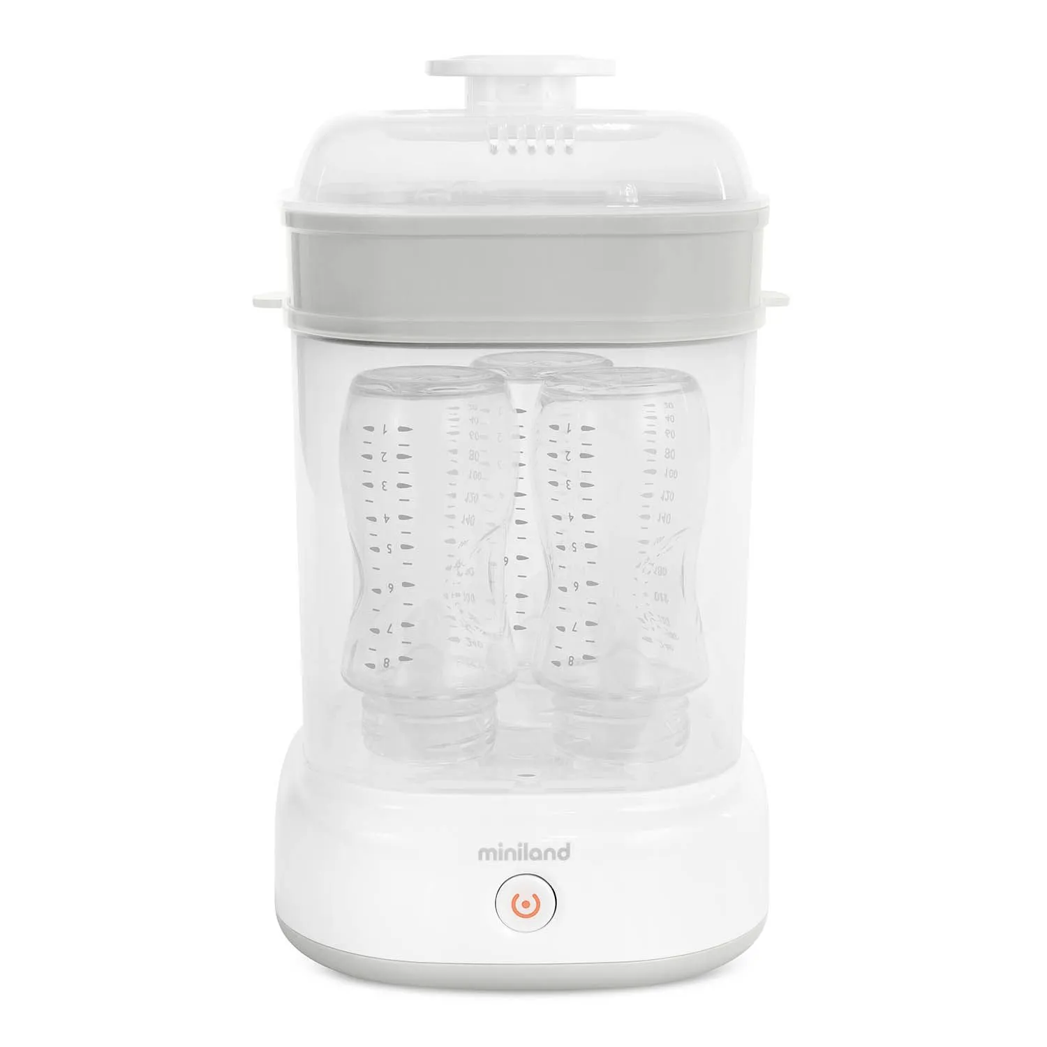 Стерилизатор компактный Miniland для бутылочек Mini Steamy белый 89580