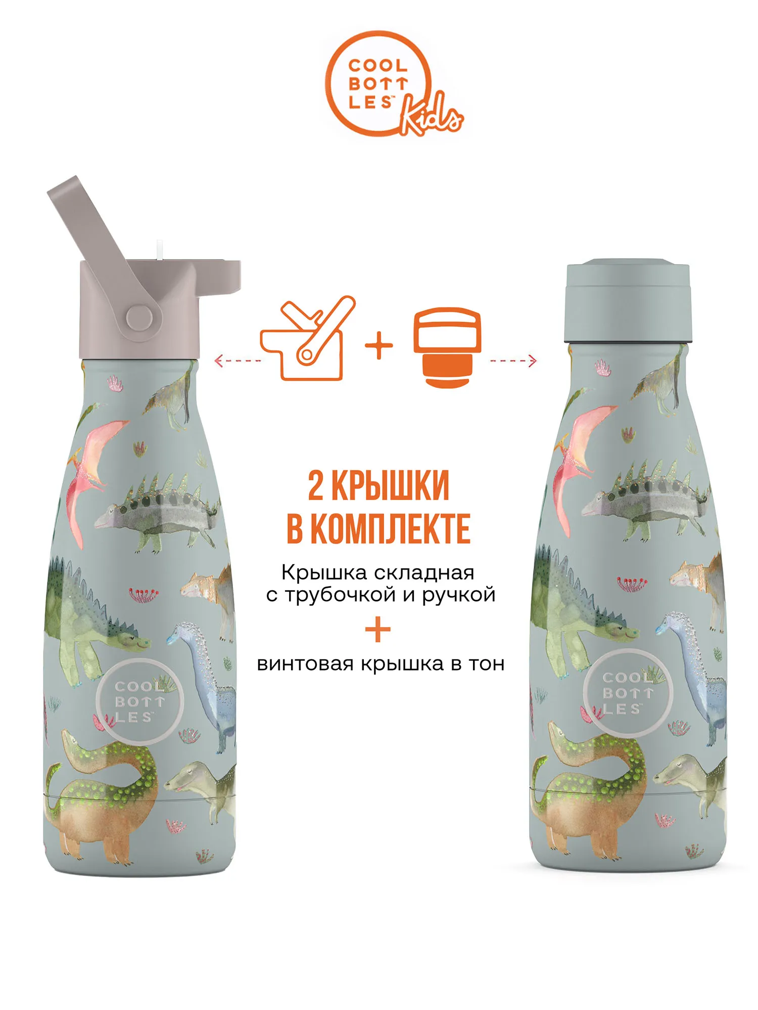 Термос–термобутылка Cool Bottles Kids серия Pals Dinos Planet 260 мл