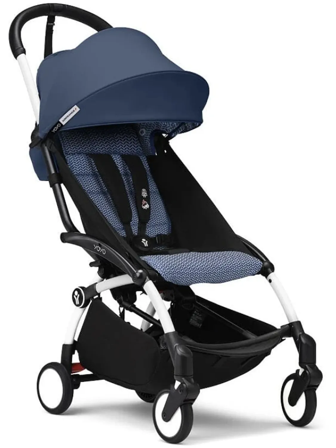 Коляска 2 в 1 STOKKE YOYO3 Эйр Франс синий, рама белая, люлька мягкая. Изображение 7