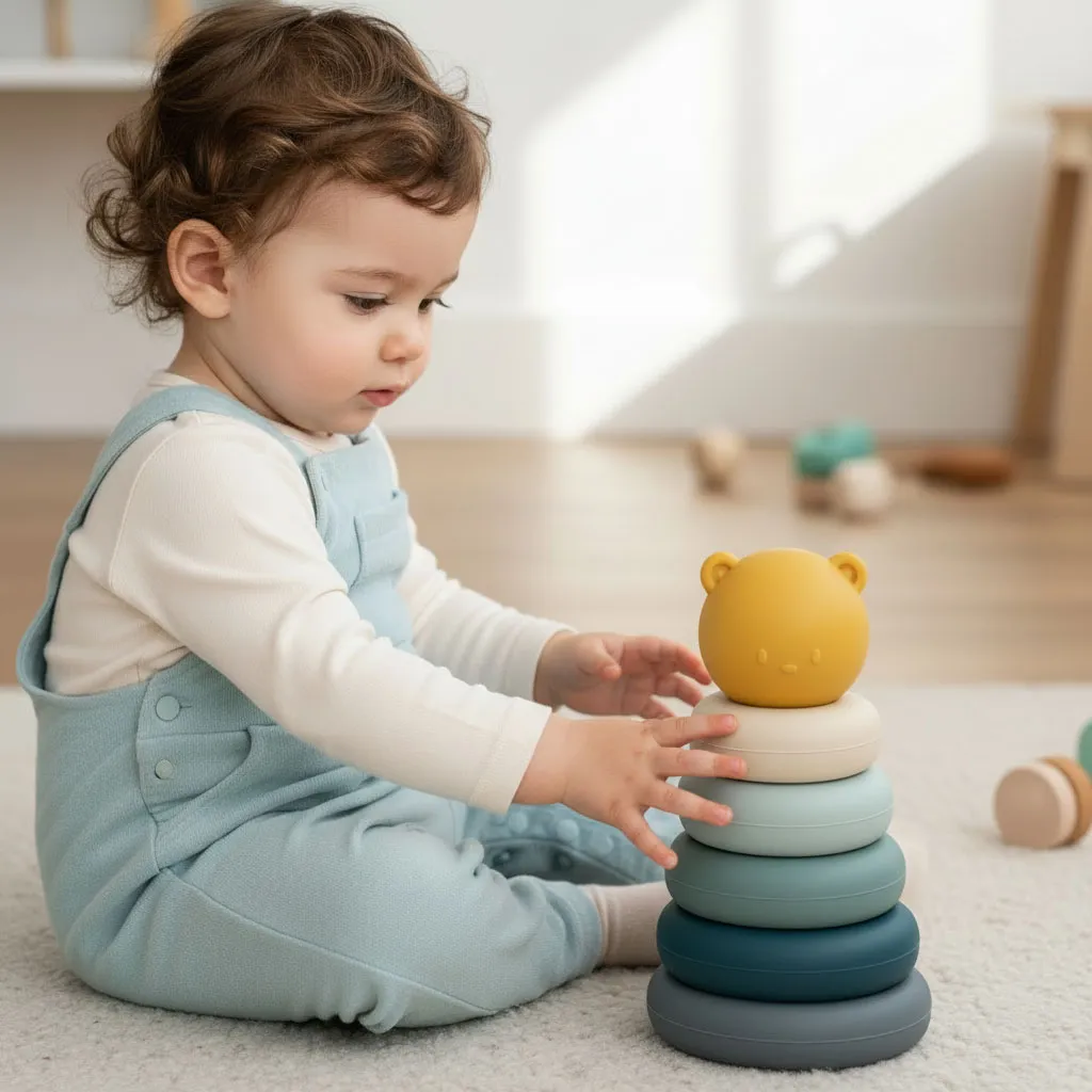 Игрушка-пирамидка Nattou силиконовая