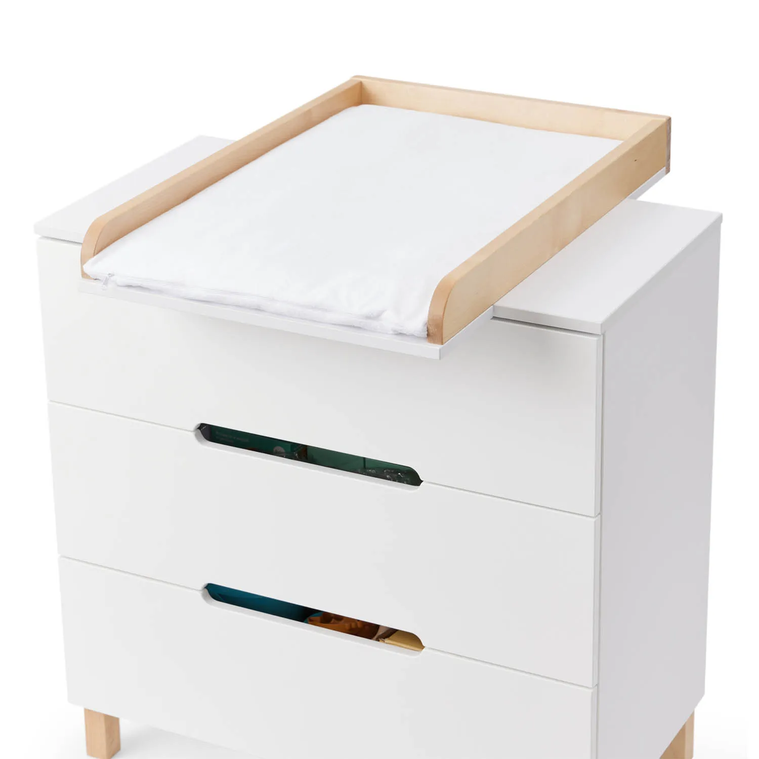 Матрас Happy Baby на пеленальный стол с чехлом на молнии, 50х73 см белый 95041