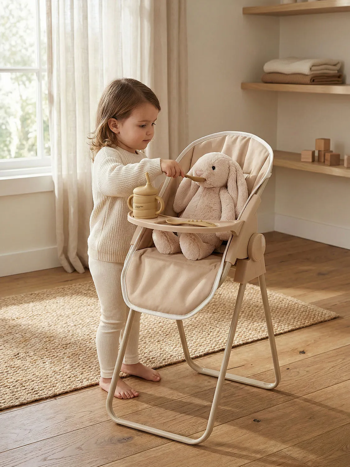 Стул UNIX Kids Doll для кормления для кукол Бежевый (Camel) DOLLHCHAIRCL