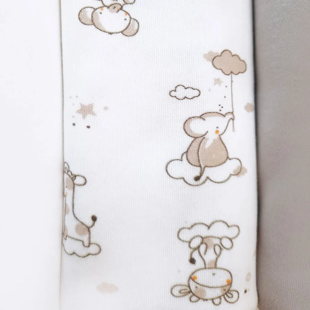 Комплект Lapsi № 6.2 пелёнки 3 шт, цвет молочный/бежевый/с бежевым принтом