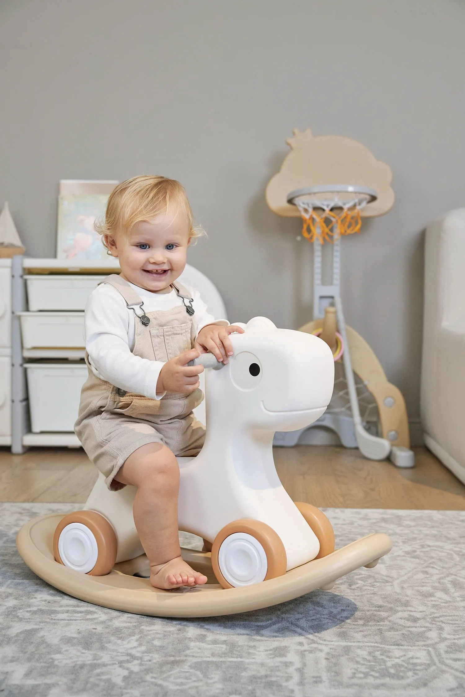 Лошадка-качалка-беговел UNIX Kids Camel PPRHWHCL