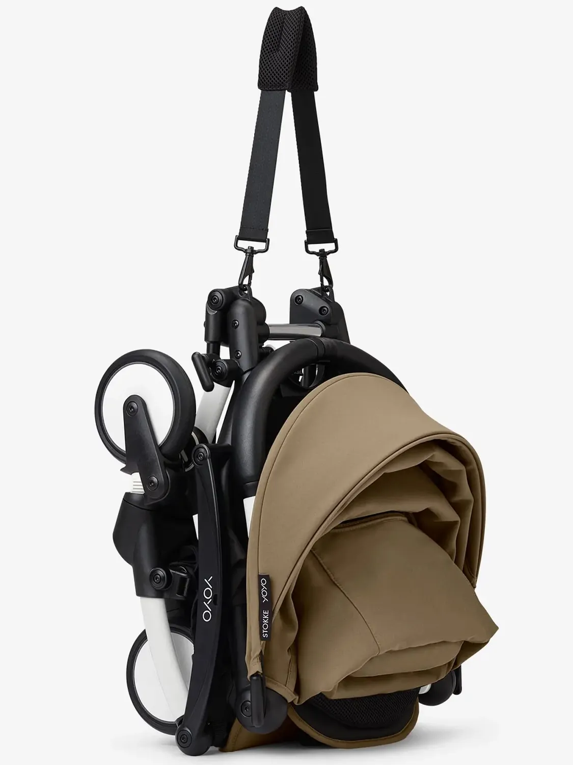 Коляска 2 в 1 Stokke YOYO3 shell, кофейный (toffee), рама белая. Изображение 20