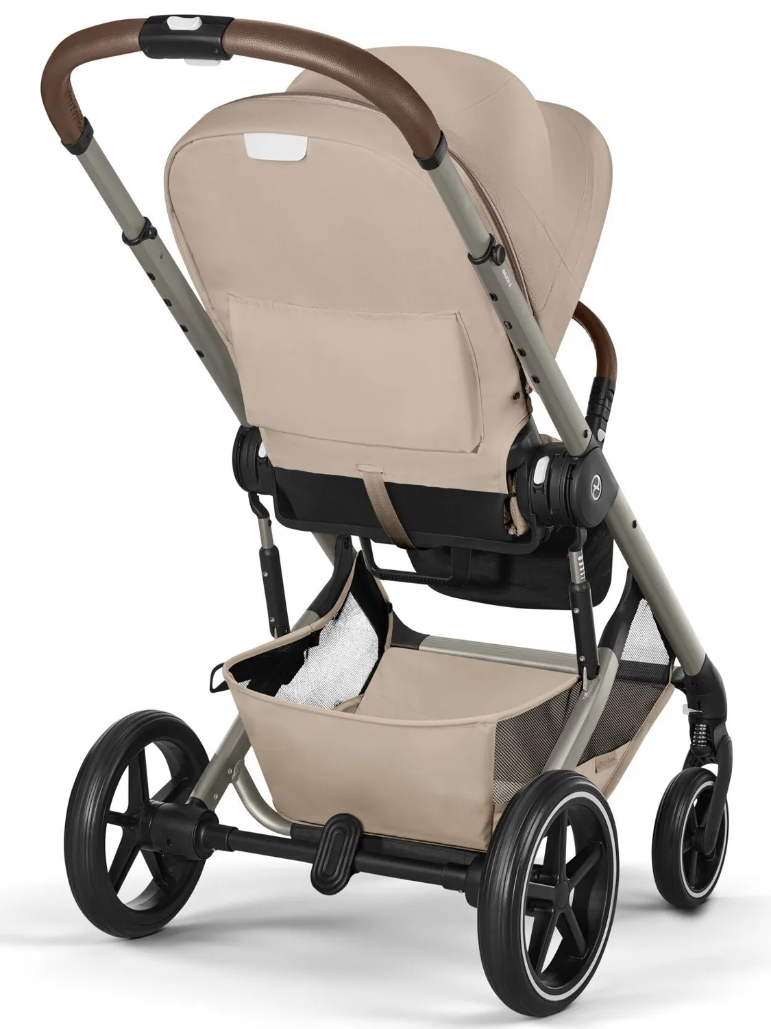 Коляска прогулочная Cybex Balios S Lux TPE (2026), бежевый (almond beige), с дождевиком. Изображение 2